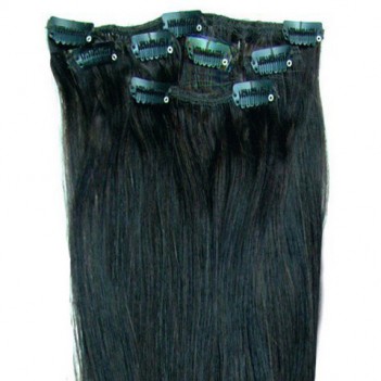 Clip In Human Hair Extension Half Head Set - 16 Inches Long